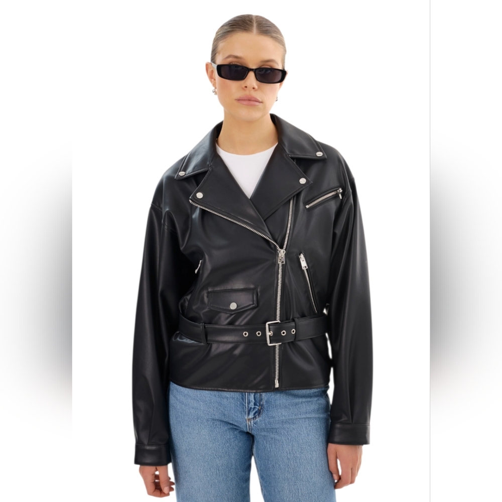 Lamarque Black Faux Leather Jacket